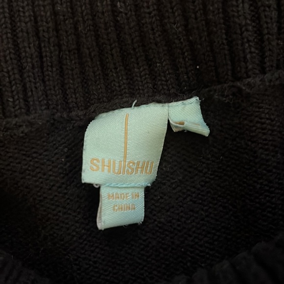 Shushu black cowl neck sweater dress size large - Picture 4 of 5